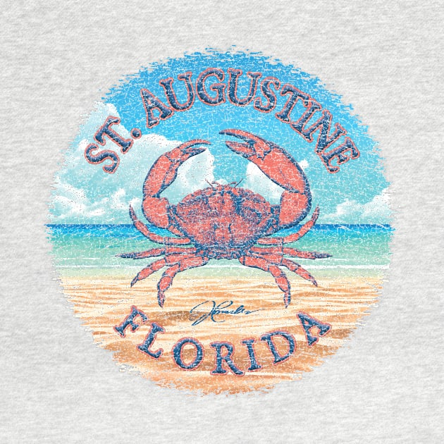 St. Augustine, Florida, with Stone Crab on Beach by jcombs